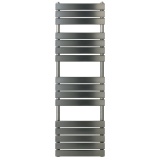 JTP Hix Brushed Black 1600mm x 500mm Towel Radiator Cut Out